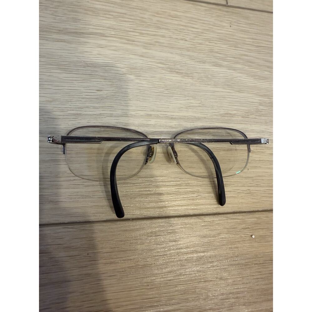 Turboflex Patented Eyeglasses Frame TF222-20 Unisex Gunmetal Half Rim 53-18-140